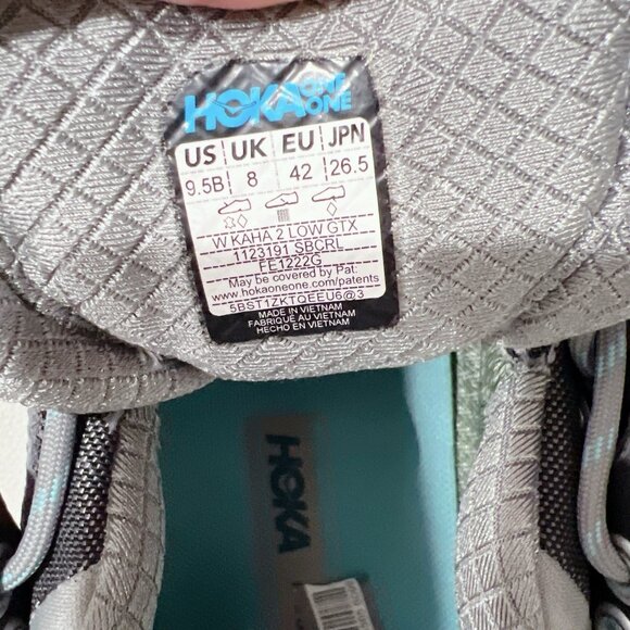 Hoka One One Kaha 2 Low GTX Trail Hiking Shoe Sharkskin/Blue Coral Womens US 9.5 - Picture 12 of 12